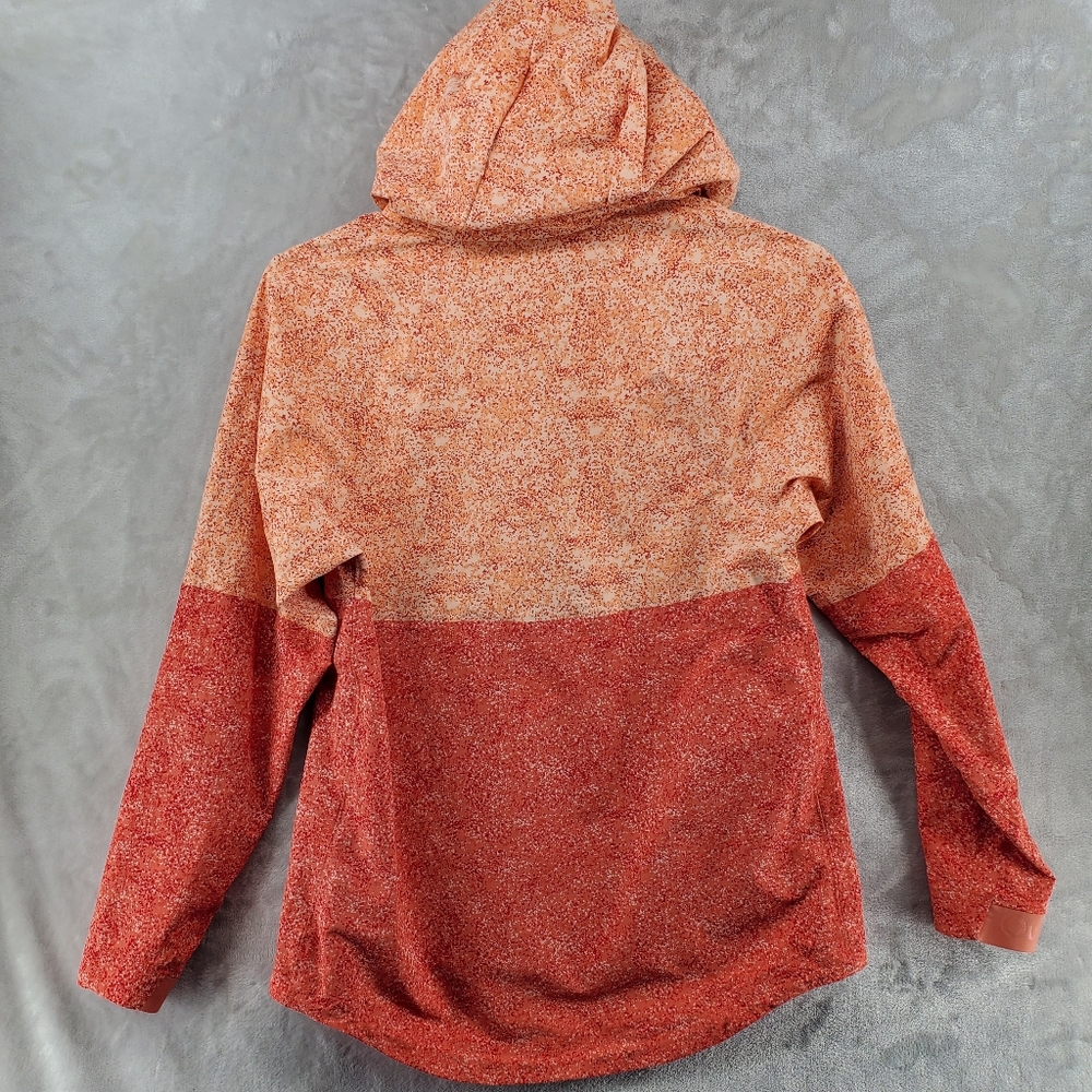 Outdoor Voices Hoodie Women Small Orange Speckled Colorblock Zip Windbreaker - Picture 8 of 9
